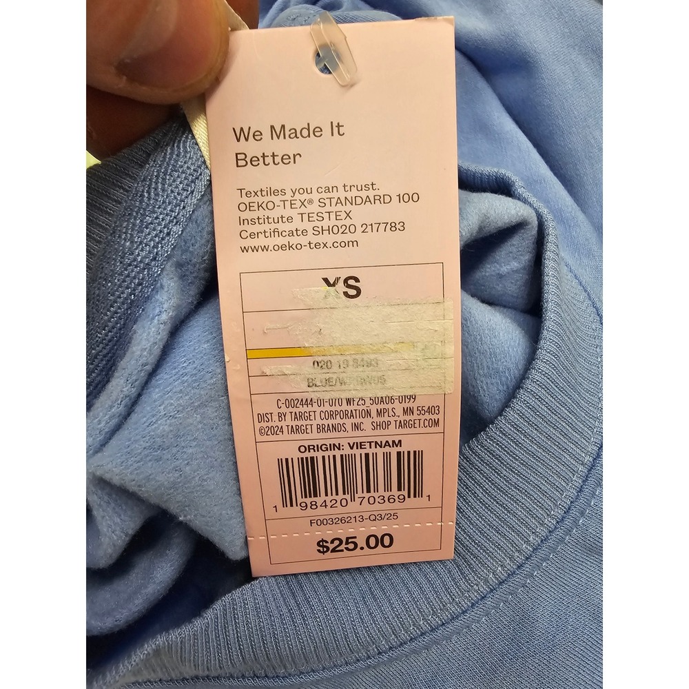 Wild Fable Womens Pullover Sweatshirt Blue Modal Blend Casual Size XS - Picture 4 of 7